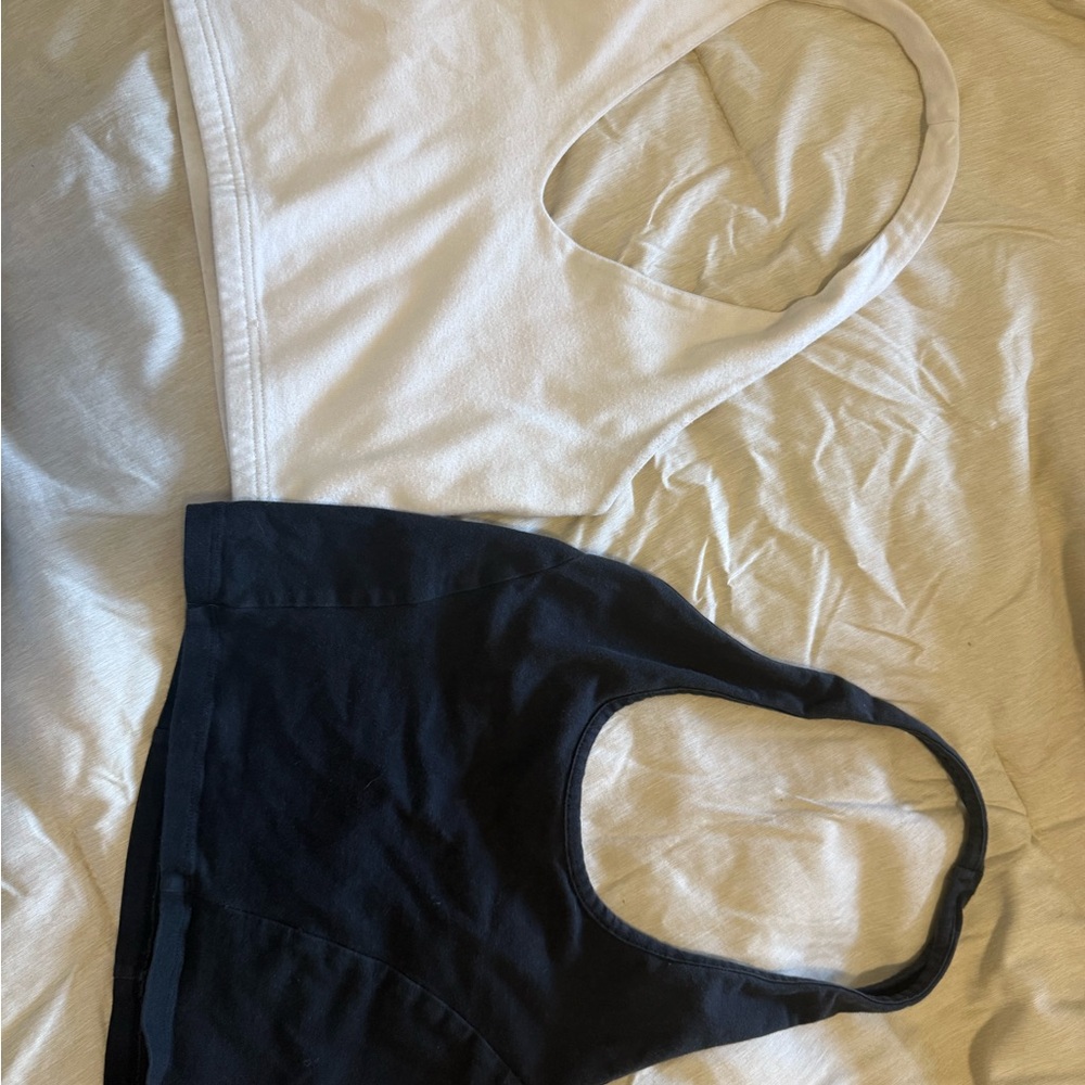 Women's Black and White halter tops